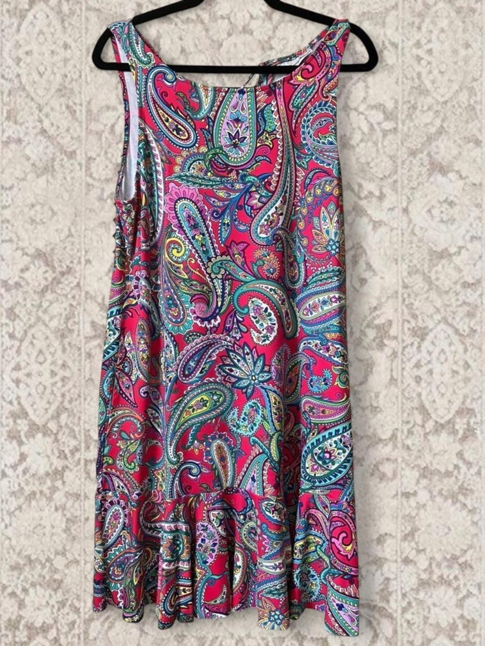 Tommy Bahama Pink Paisley Midi Dress Size L